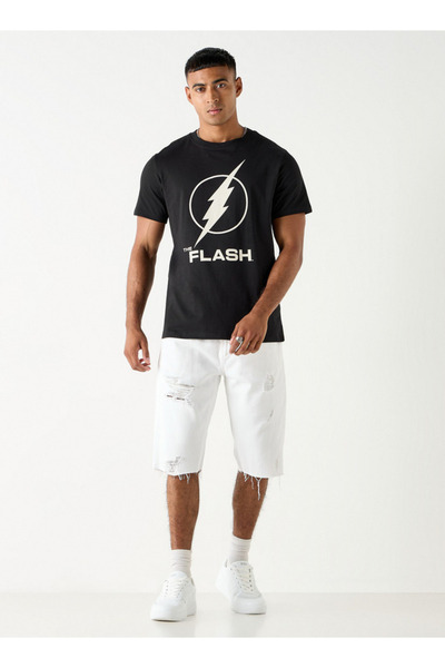 SP Characters تي شيرت بطبعة فلاش وأكمام قصيرة