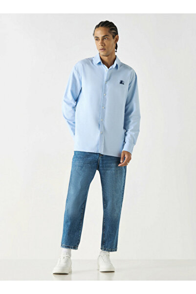 Starter Regular Fit Shirt with Long Sleeves and Button Placket