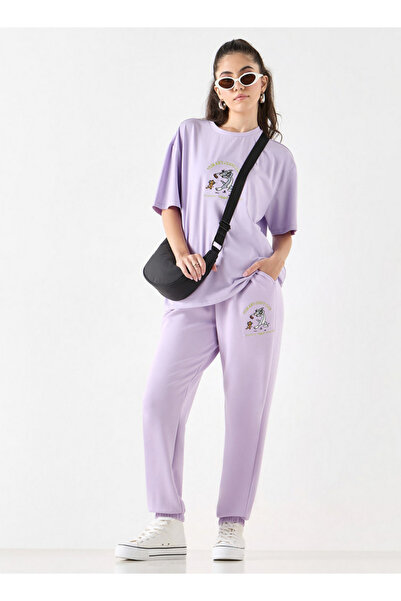 SP Characters Tom and Jerry Embroidered Joggers with Drawstring Closure and Pockets