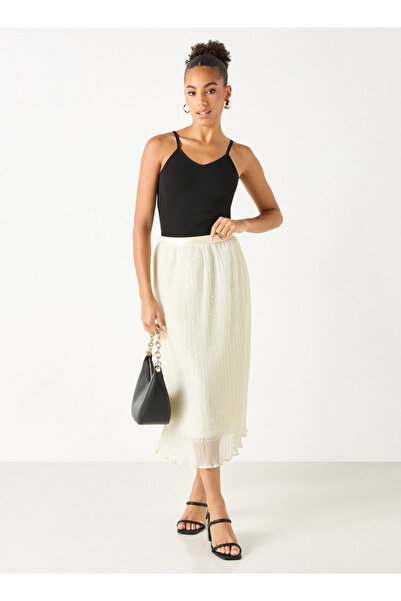 FAV Sequin Embellished Midi Skirt with Elasticated Waistband