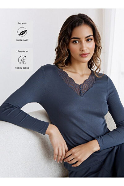 FAV Lace Trim Pyjama Set