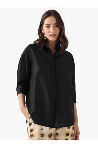 FAV قميص مريح بأكمام ثلاثة أرباع الطول