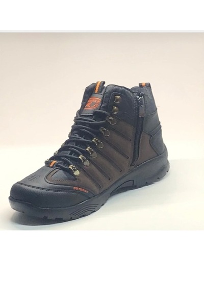 Budaks Ανδρικές μπότες με φλις αντιολισθητική θερμοσόλα, χειμερινές μπότες πεζοπορίας με κορδόνια για εξωτερικούς χώρους