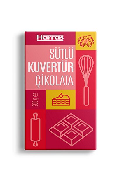 Harras Sütlü Kuvertür Çikolata 200 gr