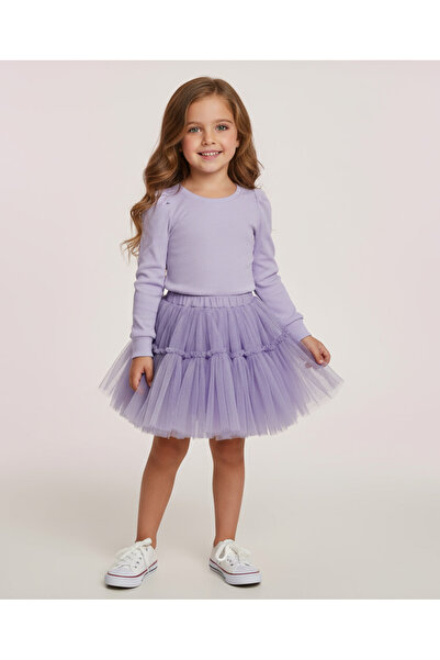 By Piera Εποχιακή Παιδική Μπλούζα με Πλισέ Μανίκια - 100% Βαμβάκι 025390