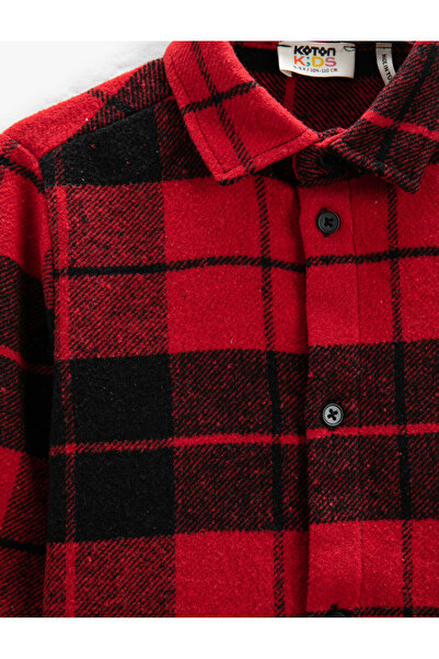 Koton Lumberjack Shirt Long Sleeve Soft Textured