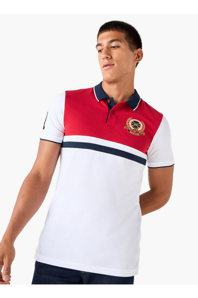 FAV Embroidered Colourblock Polo T-shirt
