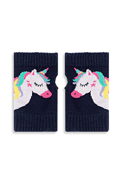 Denokids Unicorn Girl Fingerless Gloves