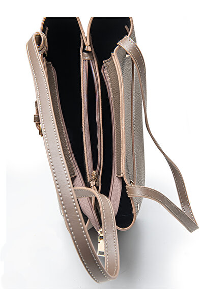 Karaca Τυπωμένη Vegan Δερμάτινη Μεγάλη Τσάντα ώμου