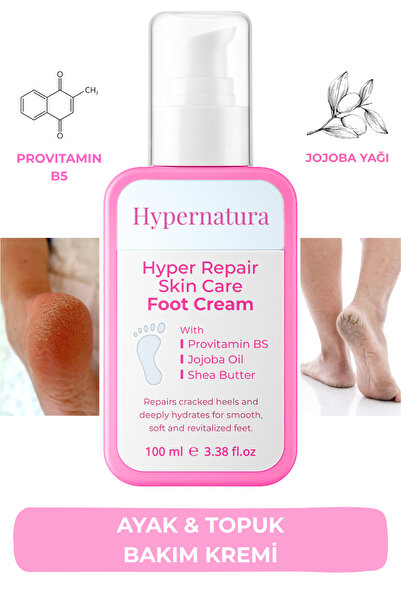 Hypernatura Topuk Çatlak Ve Ayak Bakım Kremi – Provitamin B5 & Jojoba Yağı