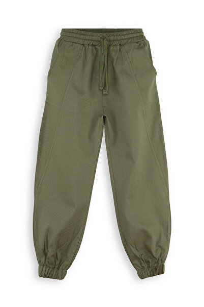 Denokids Boy's Stitched Khaki Gabardine Trousers