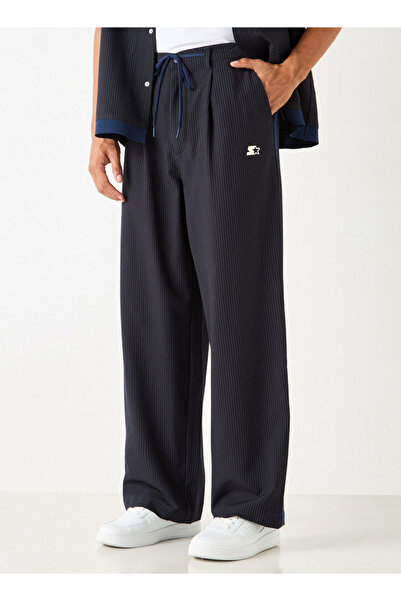 Starter Striped Regular Fit Pants With Drawstring Closure And Pockets