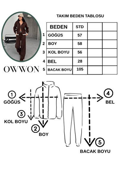 owwon Women's Beige Zippered High Neck Knitwear Two-Piece Set