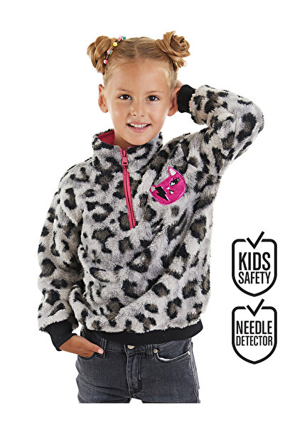 MSHB&G Плюшен суичър за момиче с леопард