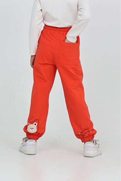 Toontoy Girl's Leggings with Bear Print Tracksuit Bottom