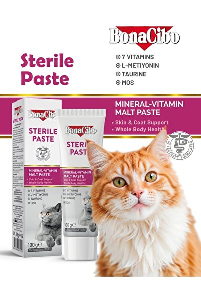 BonaCibo Sterile Paste Kısırlaştırılmış Kediler için Mineral-Vitamin Destekli...