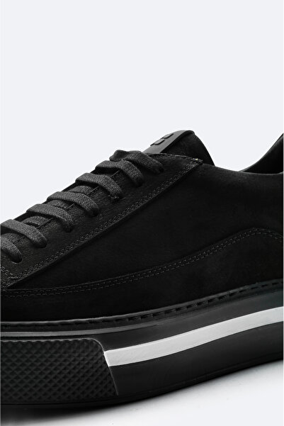 Avva Pánské černé boty ze 100% kůže se šněrováním s flexibilní podrážkou pro volný čas A32y8006