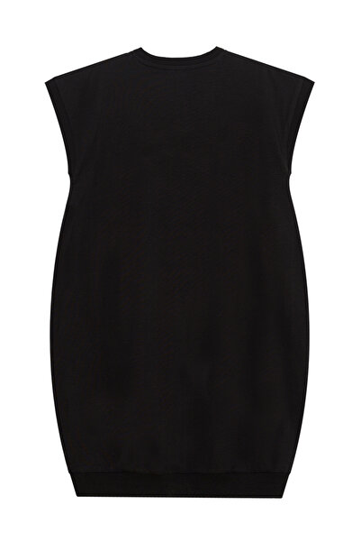 MSHB&G Kouzelné dívčí černé elastické letní šaty se sukní