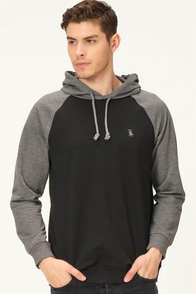 Dewberry V4005 Men's Sweatshirt-Black-Anthracite