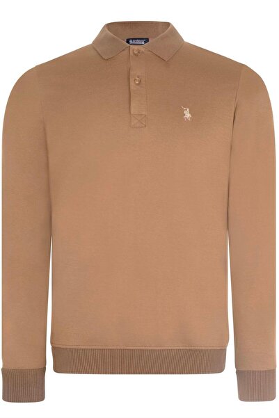Dewberry V4007 DEWBERRY ERKEK SWEATSHIRT-CAMEL