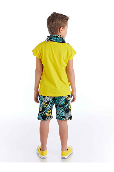MSHB&G Hawaii Erkek Çocuk T-shirt Şort Bandana Takım