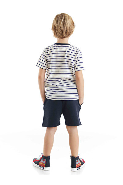 Denokids Dude Shark Erkek Çocuk T-shirt Şort Takım