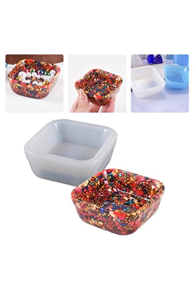 Getshop Alışveriş Pazarı Epoksi Çerezlik Kalıbı Taş Tozu Çerezlik Kalıbı Kare...