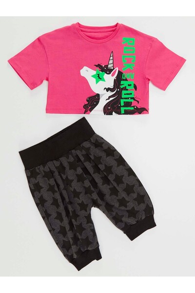 MSHB&G R&R Unicorn Girl's T-Shirt Capri Shorts Set