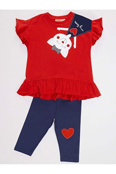 Denokids Naughty Cat Girls póló harisnya szett