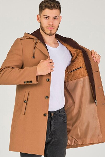 Dewberry PLT8406 ERKEK PALTO-CAMEL
