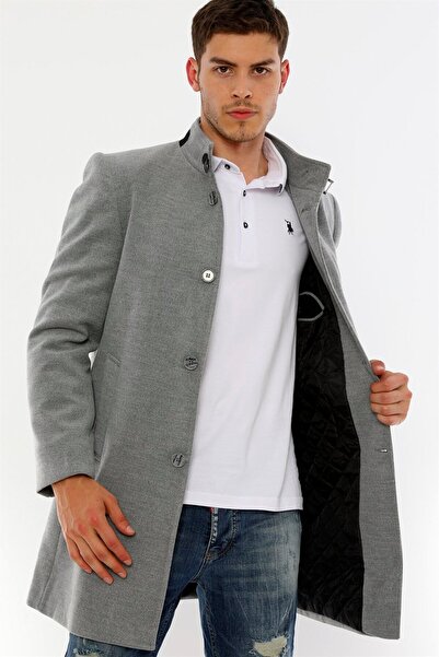 Dewberry PLT8367 ERKEK PALTO-GRİ