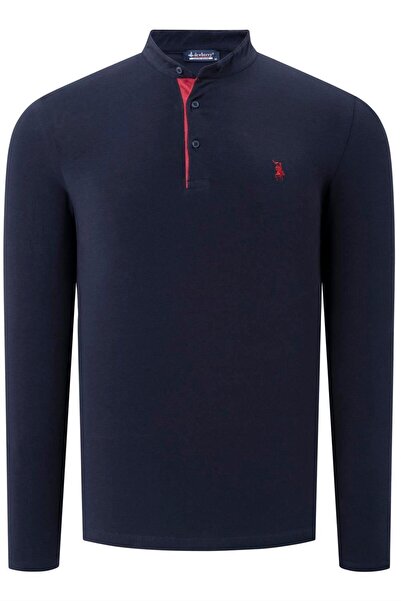 Dewberry TRIPLE SET V4009 DEWBERRY MEN'S SWEATSHIRT-BLACK-DARK BLUE-ANTHRACITE