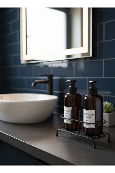 Roslyn Home İkili Sabunluk, Tel Ayaklı Sabunluk, Standlı Plastik Sabunluk, St...