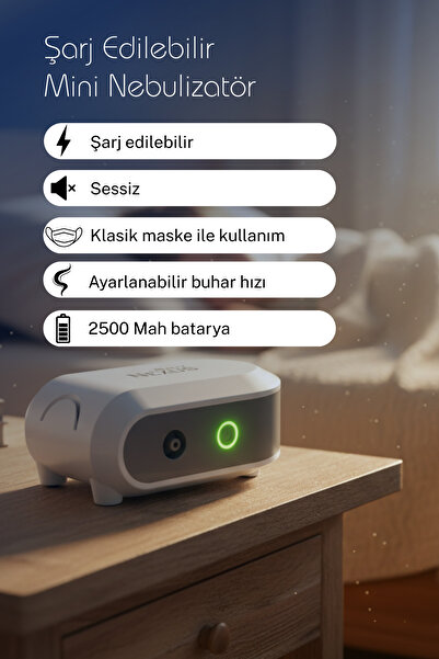 Direct NEXUS Şarj Edilebilir Mini Kompresörlü Nebulizatör