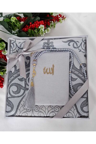 hira tasarım 3 lü Erkek Damat Bohça Seti Seccade Seti Tasin Tesbih Seccade