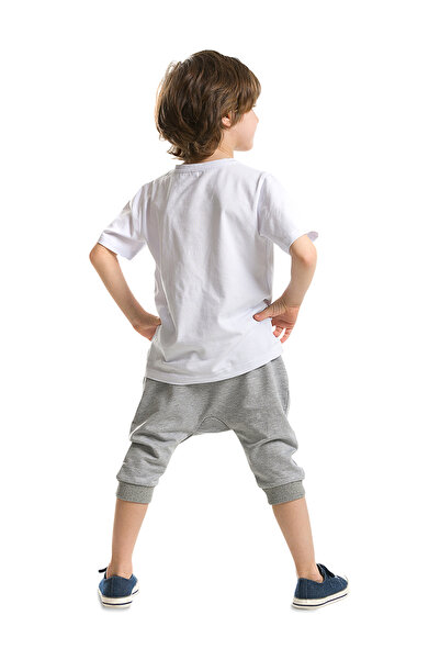 Denokids Set pantaloni scurți capri tricou pentru băieți Monster Pocket
