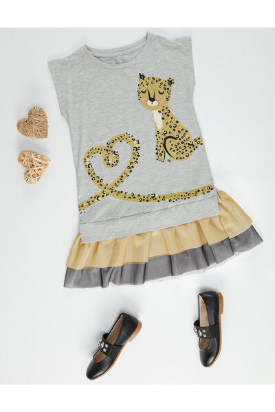 Denokids Mini Leopard Girl's Dress
