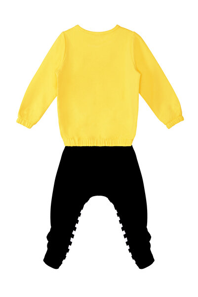 Denokids Σετ φόρμας Bee Girl Velvet - Ριγέ και Floral σχέδιο