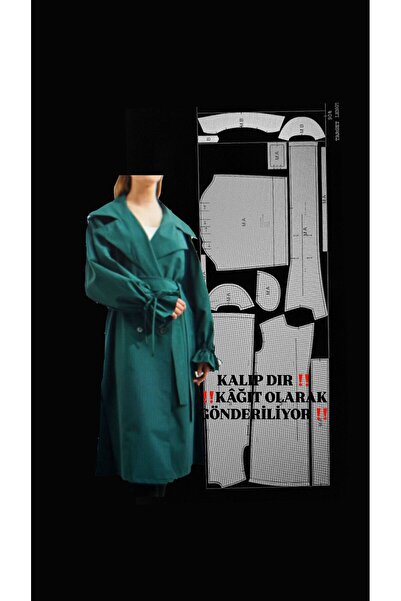 MODA TRENÇKOT KABAN DIY KESİM DİKİM KALIBI DIR !! 36-48