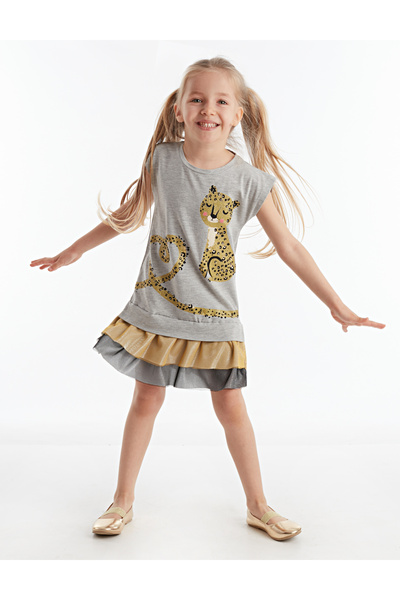 Denokids Mini Leopard Girl's Dress