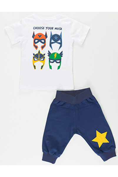 Denokids Mask Gang Boy T-shirt Capri Shorts Set