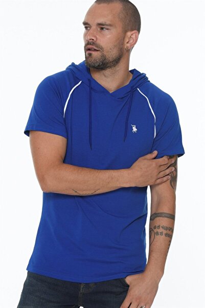 Dewberry T8570 KAPŞONLU ERKEK T-SHIRT-SAKS