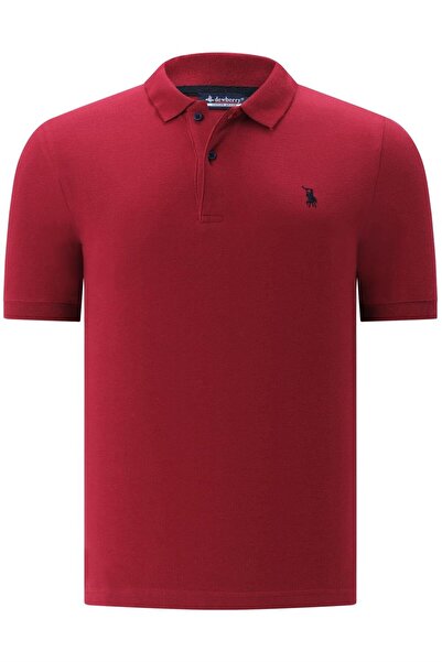 Dewberry Tricou cu gât polo pentru bărbați, din bumbac, de bază, zilnic, eleg...