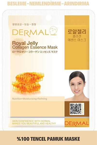 Dermal Besleyici, Nemlendirici, Arındırıcı Arı Sütü Özlü Kolajen Maske 23gr