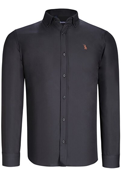 Dewberry Triple Set G725 Men's Shirt-Black-White-Dark Blue