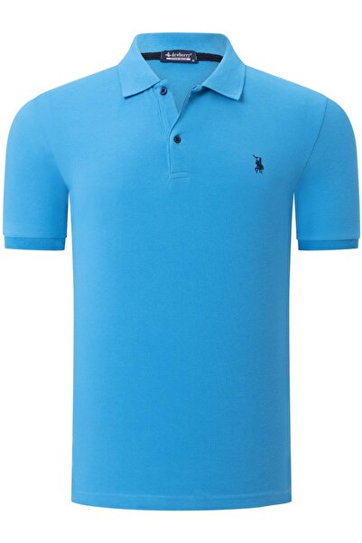 Dewberry Tricou cu gât polo pentru bărbați, din bumbac, de bază, zilnic, eleg...