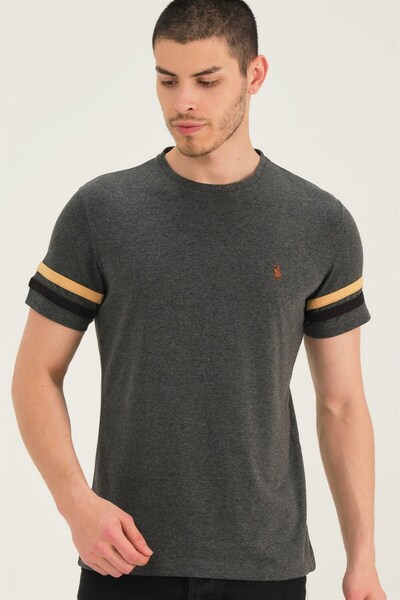 Dewberry Erkek Kol Şerit Detaylı T-Shirt Basic Günlük Spor Şık Modern Model