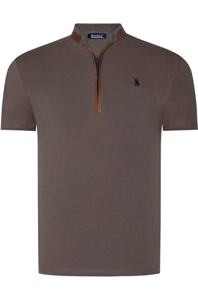 Dewberry Erkek Fermuarlı T-Shirt Pamuklu Basic Rahat Günlük Spor Minimal Model