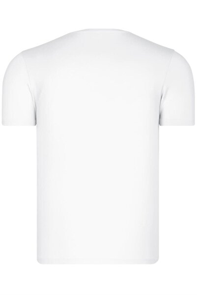 Dewberry T8569 Dewberry Cycling Neck Mens T-Shirt-Straight White