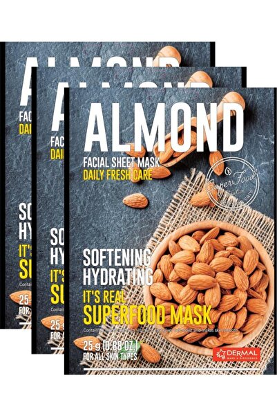 Dermal Moisturizing and Softening Almond Mask 25Gr Set of 3